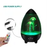 Eiförmige Nachtlampe - RGB - schwimmende Qualle