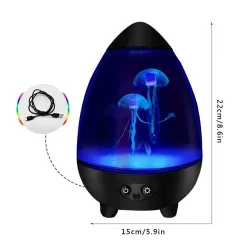 Eiförmige Nachtlampe - RGB - schwimmende Qualle
