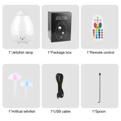 Eiförmige Nachtlampe - RGB - schwimmende Qualle