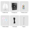 Eiförmige Nachtlampe - RGB - schwimmende Qualle