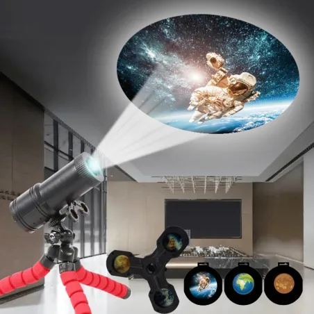 LED-Lichtprojektor - drehbar - Raumfahrt - Erde - Mond