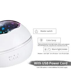 LED-Sternenhimmelprojektor - Nachtlampe - USB