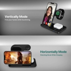 Kabelloses 3-in-1-Ladegerät – Schnellladestation – für iPhone – AirPods – Apple Watch – Samsung