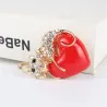 Red heart / crystal cat - keychainKeyrings