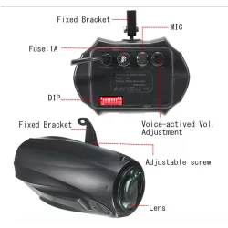 Bühnenlaserlampe - Lichtprojektor - LED - 64 RGBW - 10W