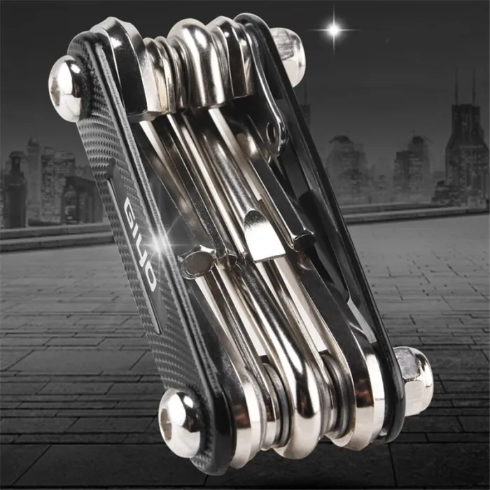 Giyo PT-07 - professionelles Wartungswerkzeug-Set - multifunktionales 11-in-1-Fahrradreparaturwerkzeug