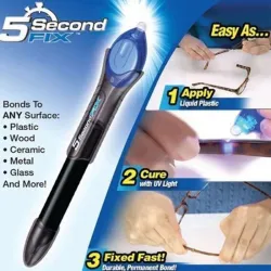 Flüssiger Sekundenkleber - Reparaturstift - mit UV-Licht