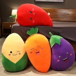Vegetable shaped pillows - plush toys - eggplant - chili - corn - carrotCuddly toys