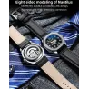 CHENXI - automatic mechanical Quartz watch - waterproof - skeleton design - blackWatches