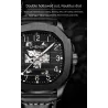 CHENXI - automatic mechanical Quartz watch - waterproof - skeleton design - silver / blueWatches