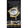 CHENXI - automatic mechanical Quartz watch - waterproof - skeleton design - silver / blueWatches