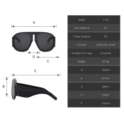 Round big sunglasses - unisex - UV 400Sunglasses