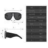 Runde große Sonnenbrille - Unisex - UV 400