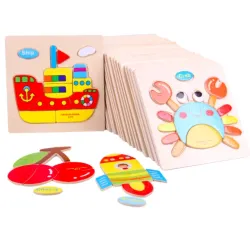 3D-Holzpuzzle - Lernspielzeug