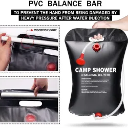 Camp shower bag - solar energy heated - PVC - 20LOutdoor & Camping