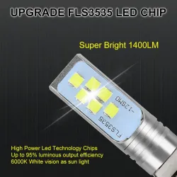 Auto-LED-Lampe - superhell - 12 3535 SMD - 12V 24V 6000K - H1 - H3 - 2 Stück