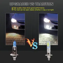 Car LED bulb - super bright - 12 3535 SMD - 12V 24V 6000K - H1 - H3 - 2 piecesH1