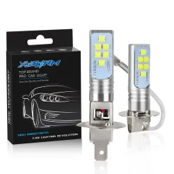 Auto-LED-Lampe - superhell - 12 3535 SMD - 12V 24V 6000K - H1 - H3 - 2 Stück