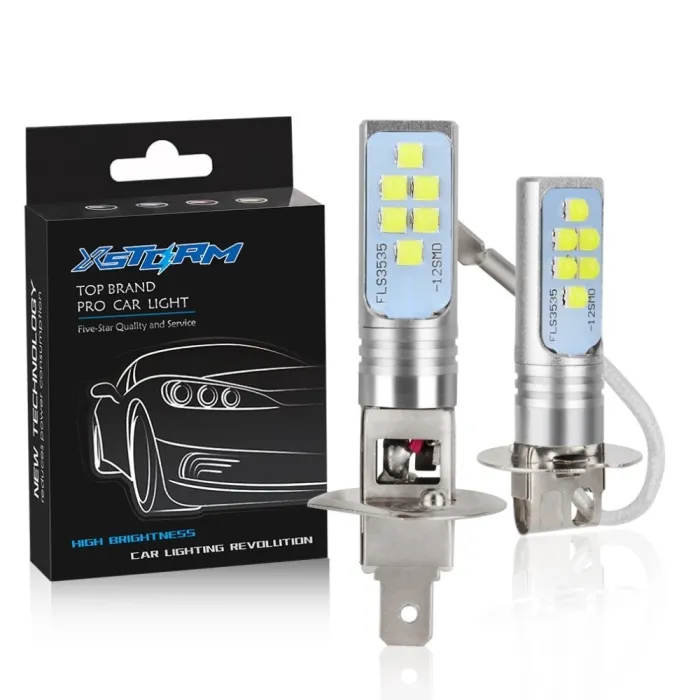 Auto-LED-Lampe - superhell - 12 3535 SMD - 12V 24V 6000K - H1 - H3 - 2 Stück
