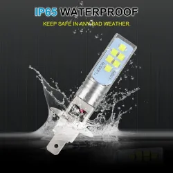 Car LED bulb - super bright - 12 3535 SMD - 12V 24V 6000K - H1 - H3 - 2 piecesH1