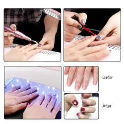 Alles in 1 – Nageltrockner/Nagelstaubsammler/Nagelbohrer – LED-UV-Lampe – 54 W – 25000 U/min