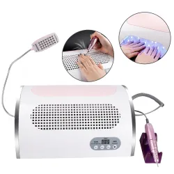 Alles in 1 – Nageltrockner/Nagelstaubsammler/Nagelbohrer – LED-UV-Lampe – 54 W – 25000 U/min