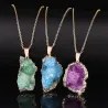Natural crystal stone pendant - with necklaceNecklaces