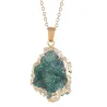 Natural crystal stone pendant - with necklaceNecklaces