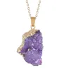 Natural crystal stone pendant - with necklaceNecklaces