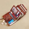 Vintage Multifunktions-Geldbörse - RFID-Schutz - echtes Leder