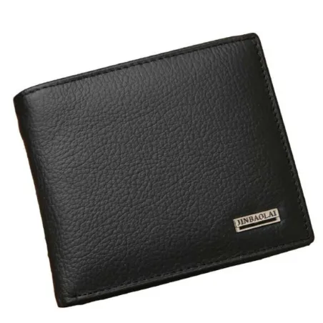 Klassische Herrenbrieftasche - Kartenhalter - Reißverschluss - echtes Leder