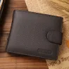 Kurze Herrenbrieftasche - Kartenhalter - echtes Leder