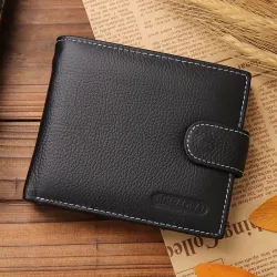 Kurze Herrenbrieftasche - Kartenhalter - echtes Leder