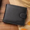 Kurze Herrenbrieftasche - Kartenhalter - echtes Leder