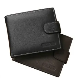 Kurze Herrenbrieftasche - Kartenhalter - echtes Leder