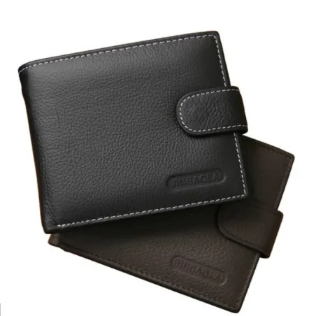 Kurze Herrenbrieftasche - Kartenhalter - echtes Leder