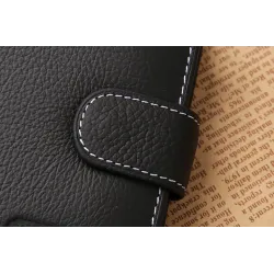 Kurze Herrenbrieftasche - Kartenhalter - echtes Leder