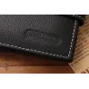 Kurze Herrenbrieftasche - Kartenhalter - echtes Leder
