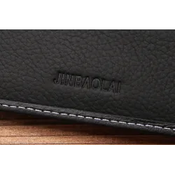 Kurze Herrenbrieftasche - Kartenhalter - echtes Leder