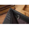 Kurze Herrenbrieftasche - Kartenhalter - echtes Leder