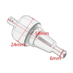 Motorrad-Benzin- / Kraftstoff- / Ölfilter - Universal - Aluminium - 6 mm