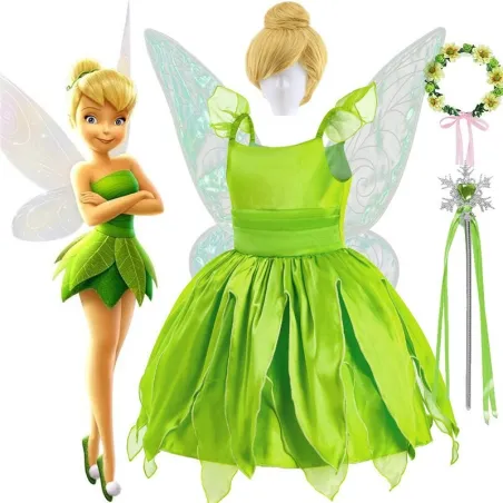 Tinkerbell / grüne Blumenfee - Mädchenkostüm