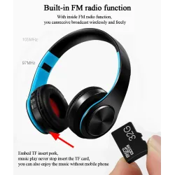 Wireless / Bluetooth headphones - headset - built-in microphoneEar- & Headphones