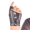 Fingerloser Lederhandschuh - mit Nieten / Ketten - Punk-Stil - Unisex