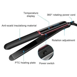 Hair straightener / curler - temperature control - fast heating - wet / dry hairHair straighteners