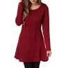 Kurzes Strickkleid - Langarmpullover