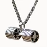 Dumbbell pendant with necklace - stainless steelNecklaces