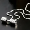 Dumbbell pendant with necklace - stainless steelNecklaces