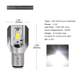 Motorrad-LED-Scheinwerferlampe - H6 BA20D - 6000K
