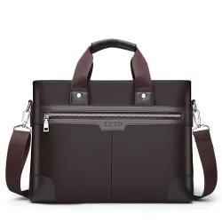 Elegante Umhängetasche aus Leder - breit
